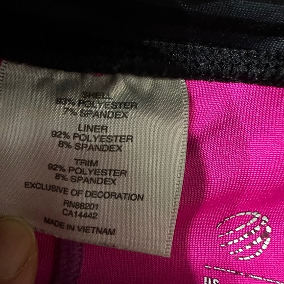 🛍️MPG black shorts with pink undershorts with zipper pocket size S - Picture 3 of 8